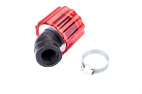 Фільтр повітряний (нульовик) Ø28/40 mm, 45* (дзвін, червоний, прозорий) KM (mod:KY-A-135)