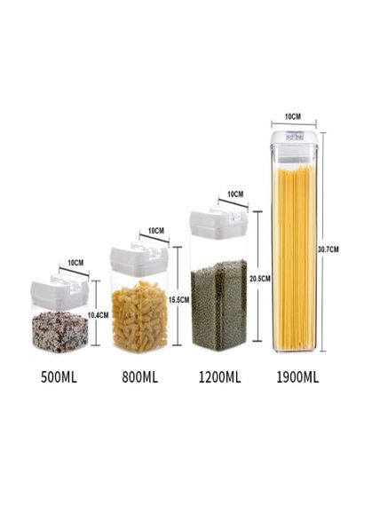 Набор контейнеров для хранения еды, сыпучих и круп FOOD Storage Container Set • 7 емкостей с герметичными крышками | Зображення 3