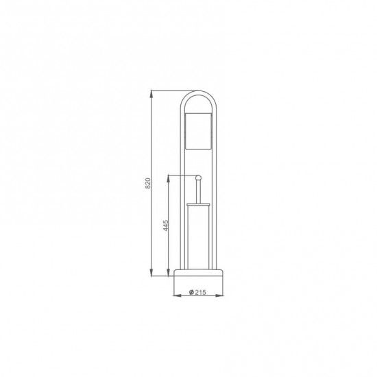 Йоржик для унітазу з тримачем для паперу Frap F903 | Зображення 1