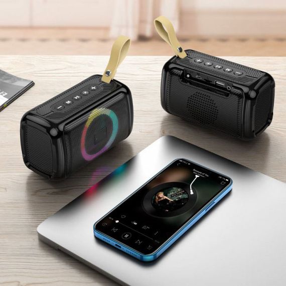 Портативна колонка XPRO BR17 5Вт USB, AUX, FM, Bluetooth чорна (ЦУ-00033703) | Зображення 5