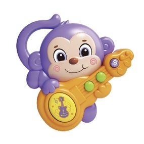 Дитяче інтерактивне брязкальце 855-58-59-60-61A з музикою і світлом  Мавпа Фіолетова