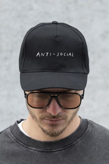 Кепка бейсболка тракер Without з принтом AntiSocial Black | Зображення 2