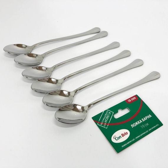 Набір барних ложок Con Brio CB-3009 6 шт AQ-48 | Зображення 7