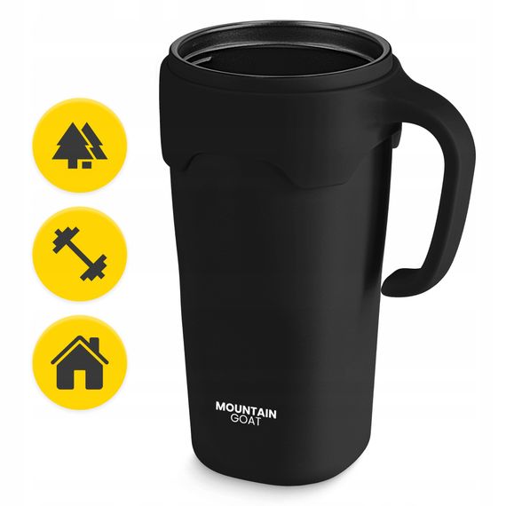 Термокухоль Mountain Goat зі соломинкою 0.65 л Black (P-5905973406123) | Зображення 6