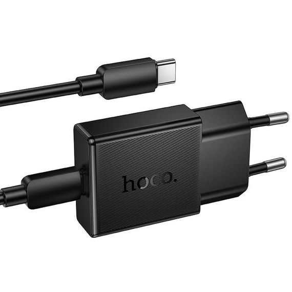 СЗУ Hoco N74 Speed ultra-thin PD25W (1USB-C) + кабель Type-C to Type-C Black | Зображення 3