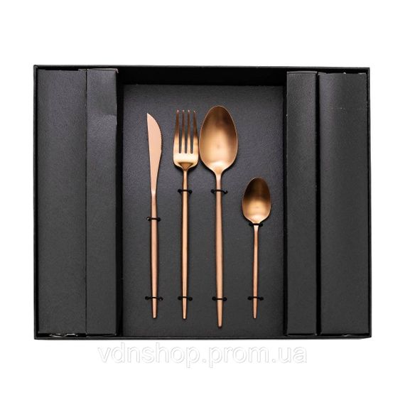 Набор столовых приборов 24 предмета столовый набор на 6 персон Бронза HP-20-18 | Зображення 2