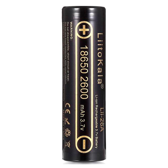 Акумулятор 18650, LiitoKala Lii-26A, 2600mAh, оригінал