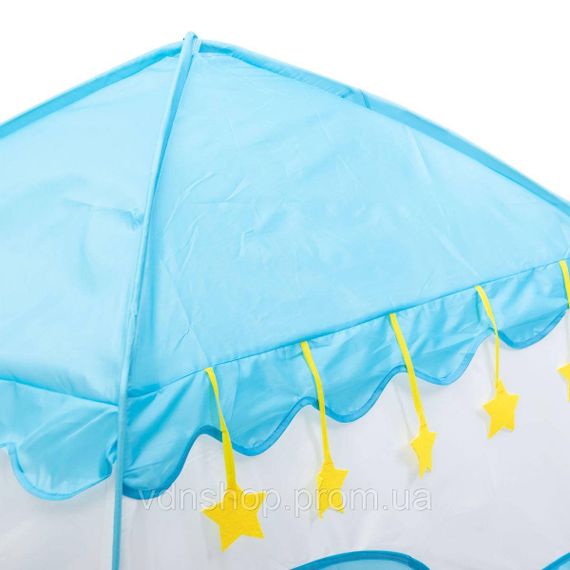 Дитячий ігровий намет будиночок 125×100×120 см намет будиночок для дітей Блакитний HP-S-1NDBL | Зображення 9