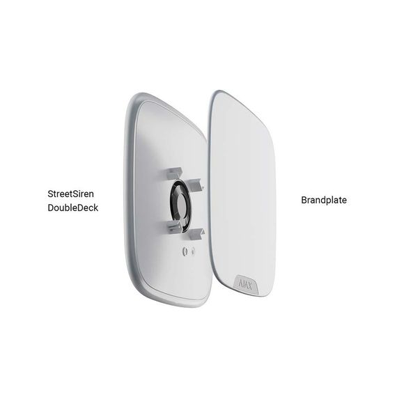 Лицевая панель Ajax Brandplate white брендирования уличной сирены StreetSiren