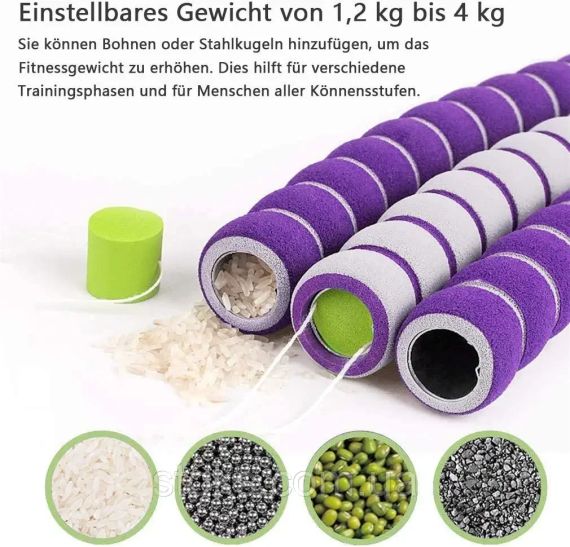 Creatck Hula Hoop, хулахуп обруч для схуднення та масажу, 6 сегментів | Зображення 2