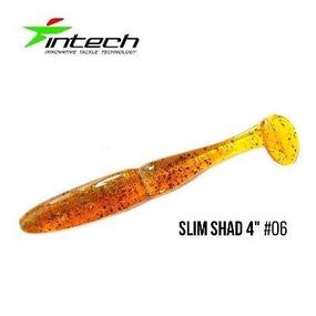 Силиконовая приманка, Съедобный силикон Intech Интеч Slim Shad 4 "5 шт #06
