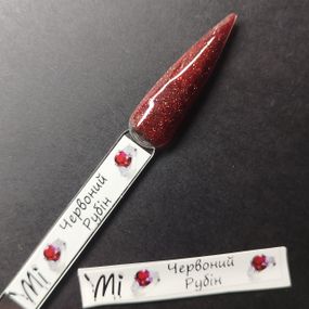Наклейка на типсу (палитру) для базы Mi Красный Рубин (9 x 55 мм)