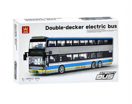Конструктор 4974 "Двоповерховий автобус" 491 деталь, в коробці (6903317754939)