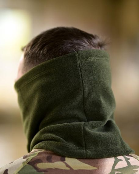 Баф флісовий олива тактичний шарф труба чоловічий бафф для військових маска підшоломник для активного | Зображення 2