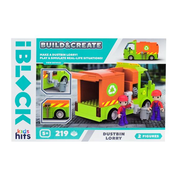 Конструктор "Сміттєвоз" KH17/005/1 Build & create Dustbin lorry IBLOCK, 219 деталей, в коробці (4897126753622) | Зображення 2