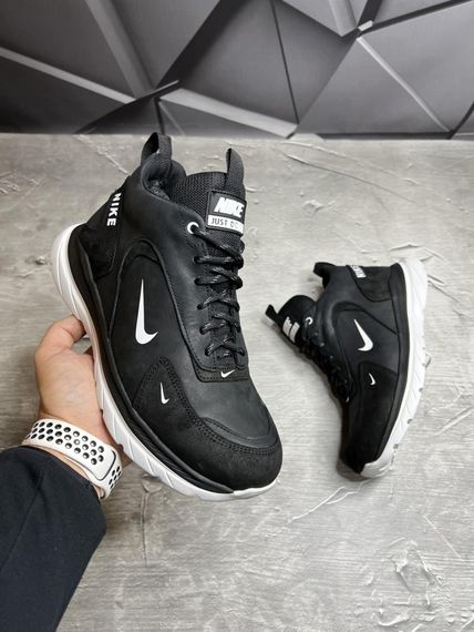 Зимові ботинки Nike чорні підошва біла | Зображення 5