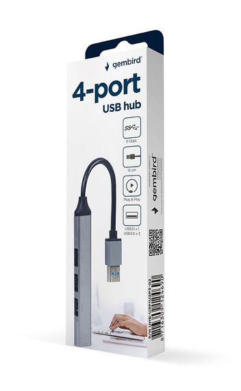Хаб Gembird UHB-U3P1U2P3-02 , з USB-A на 4x-USB | Зображення 2
