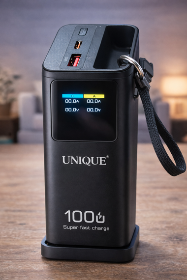 Портативная батарея UNIQUE 60000mah Power Bank быстрая зарядка LED-дисплей
