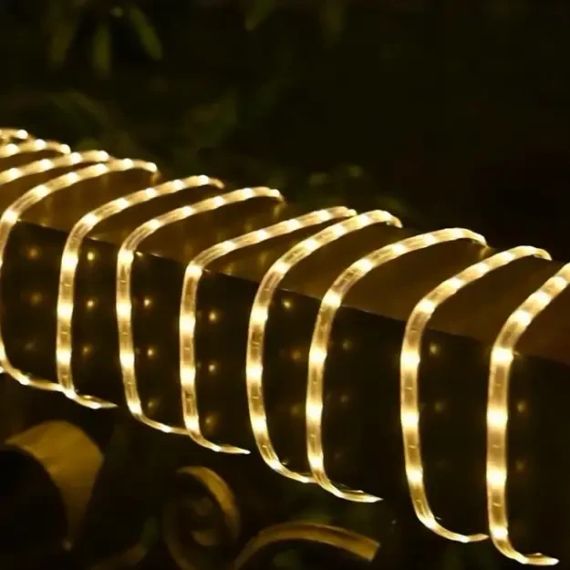 LED гірлянда із сонячною батареєю 10 м (тепле біле світло) | Зображення 2