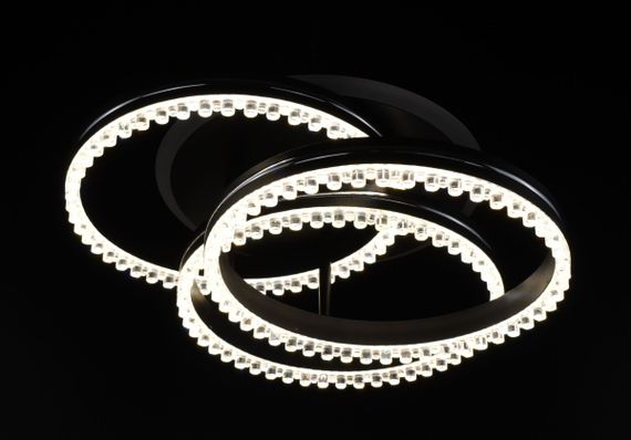 Люстра світлодіодна стельова LED світильник для квартири на стелю лед 26529 Чорний 16х43х43 см. | Зображення 3