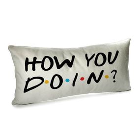 Подушка для дивану оксамитова How you doin? 50х24 см (52BP_DR004)