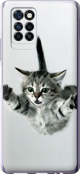 Чехол на Infinix Note 10 Pro Летящий котёнок "2322u-2709-17620"