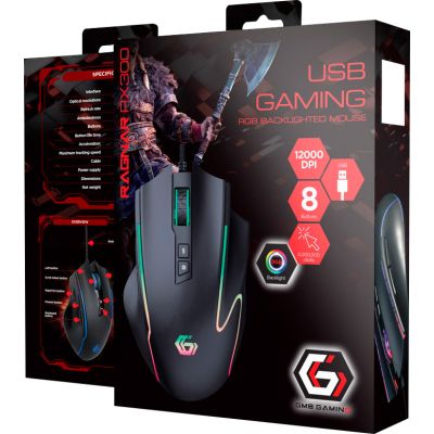 Мышка Gembird Ragnar RX300 USB RGB Black (MUSG-RAGNAR-RX300) | Зображення 3