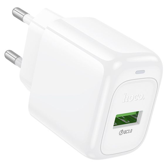 СЗУ 110-240V HOCO CS52A 1xUSB, 18W, White, Blister | Зображення 2