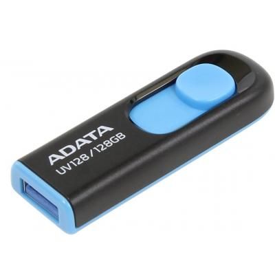 USB флеш накопичувач ADATA 128GB UV128 Black/Blue USB 3.1 (AUV128-128G-RBE) | Зображення 6