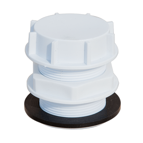 Штуцер 1 дюйм 32 мм белый с заглушкой