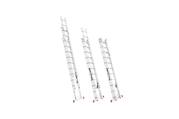 Лестница 3-х раскладная Intertool - 7327 мм х 3x11 ступеней (LT-0311) | Зображення 2