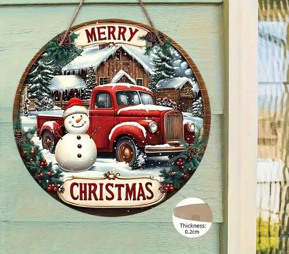 Дерев'яна табличка-постер Merry Christmas