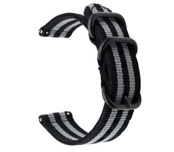 Нейлоновий ремінець Primo Traveller для годинника Xiaomi Huami Amazfit SportWatch 2 / Amazfit Stratos - Black&Grey