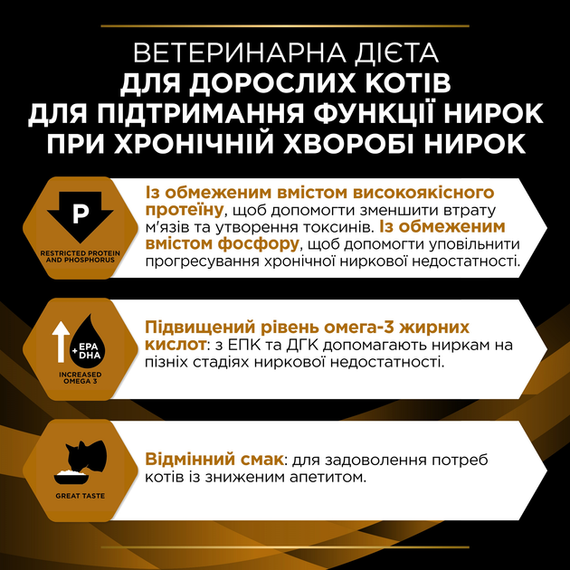 Сухий корм для котів Purina PRO PLAN Veterinary Diets NF Renal Function при захворюваннях нирок, 350 г | Зображення 5