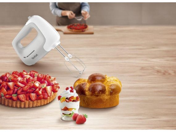Миксер Tefal HT450B38 Prep'Mix, 450 Вт, 5 скоростей, бело-серый (HT450B38) | Зображення 1