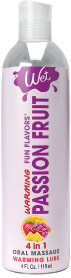 Розпродаж!!! Зігрівальний лубрикант Wet Warming Passion Fruit 4 in 1 (118 мл) (термін 30.09.2026)