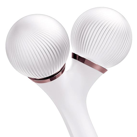 Электронный ультразвуковой ролик для лица и тела GESKE Sonic Facial&Body Roller 4в1 magenta, Бирюзовый | Зображення 4