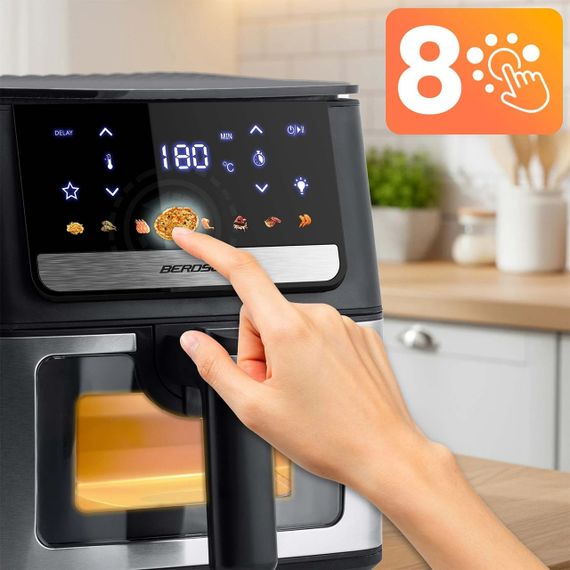 Аэрофритюрница Berdsen BD-655, 6,5 л, мультипечь без масла, аэрогриль | Зображення 3
