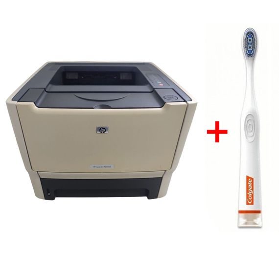 Принтер HP LaserJet P2015d / Лазерная монохромная печать / 1200x1200 dpi / A4 / 27 стр/мин / USB / Дуплекс б/у + подарок Умная интерактивная зубная щетка Colgate Connect M1 / Bluetooth