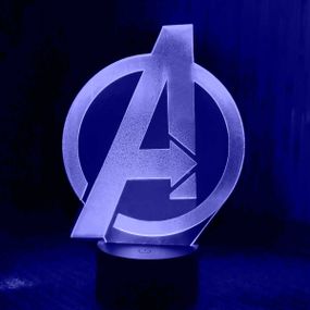 Акриловый светильник-ночник Мстители синий tty-n001703