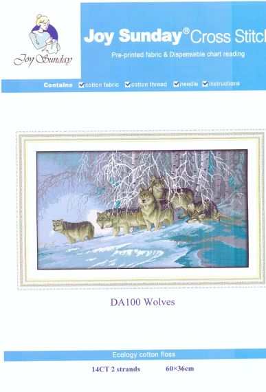Набір для вишивання за нанесеною на канву схемою "Wolves". AIDA 14CT printed 60*36 см | Зображення 3