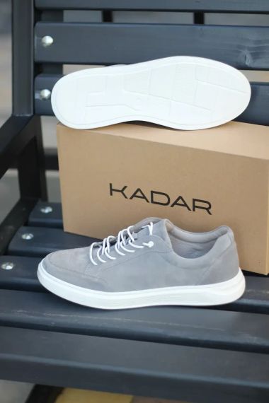 Кеди сірого кольору з м'якої замші 43 розмір | Зображення 2