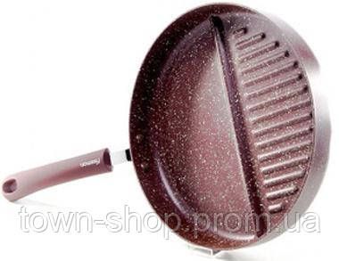 Сковорода-гриль Fissman Mosses Stone Ø26см с разделителем FN-AL-4300