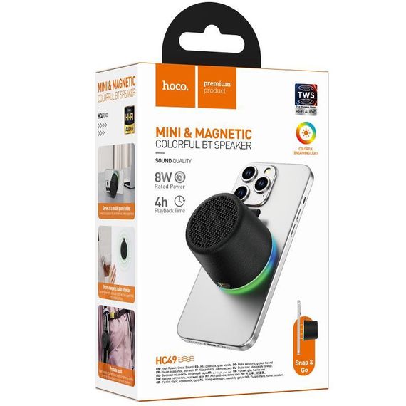 Bluetooth Колонка Hoco HC49 Shine Black | Зображення 2