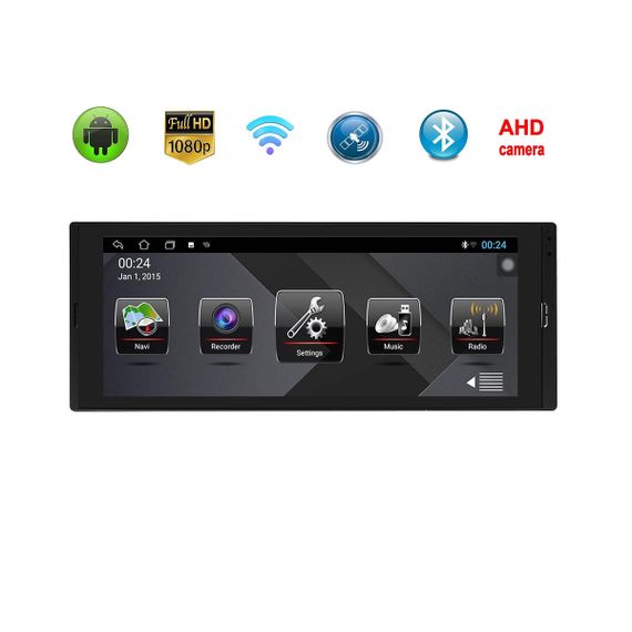 Автомагнитола 1DIN Terra 7069, Android, GPS, 2Gb + 16Gb | Зображення 1