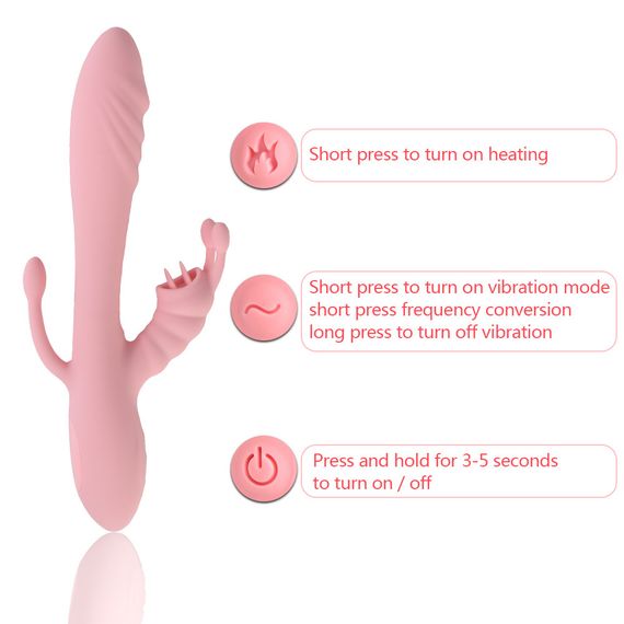 ПОШКОДЖЕНА КОРОБКА) Вагінально-кліторальний вібратор «Eros vibrator», потрійна стимуляція, 10 режимів Sex Aura | Зображення 4