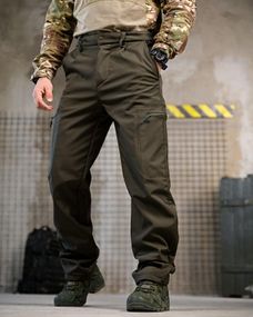 Тактичні штани софтшел REGION олива ВТ7618