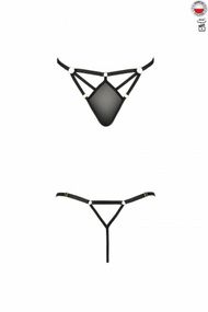 Стринги из стреп Passion Exclusive MEGGY THONG L/XL, black Sex Aura