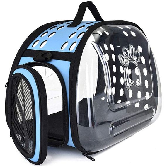 Сумка Переноска Для Гризунів та Невеликих Тварин до 2 кг Складна Для Папуг Сурікатів Хорьків 35*20 см Блакитна