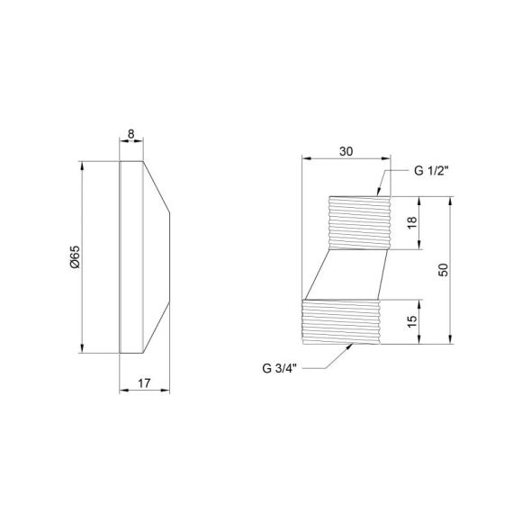 Ексцентрик для змішувача Lidz Repair 013 LDREP01329477 | Зображення 1